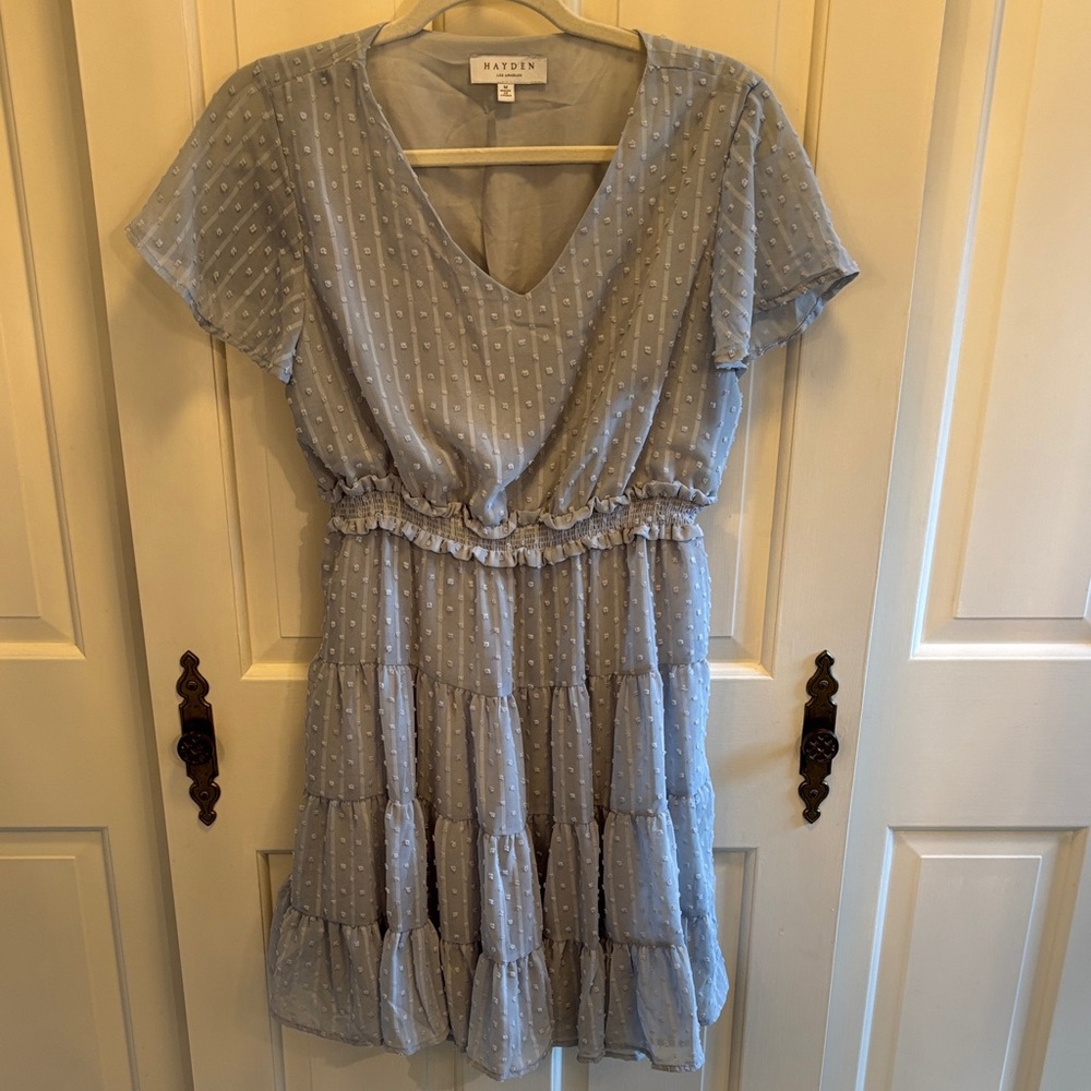 Women's Grey Ruffled Dress